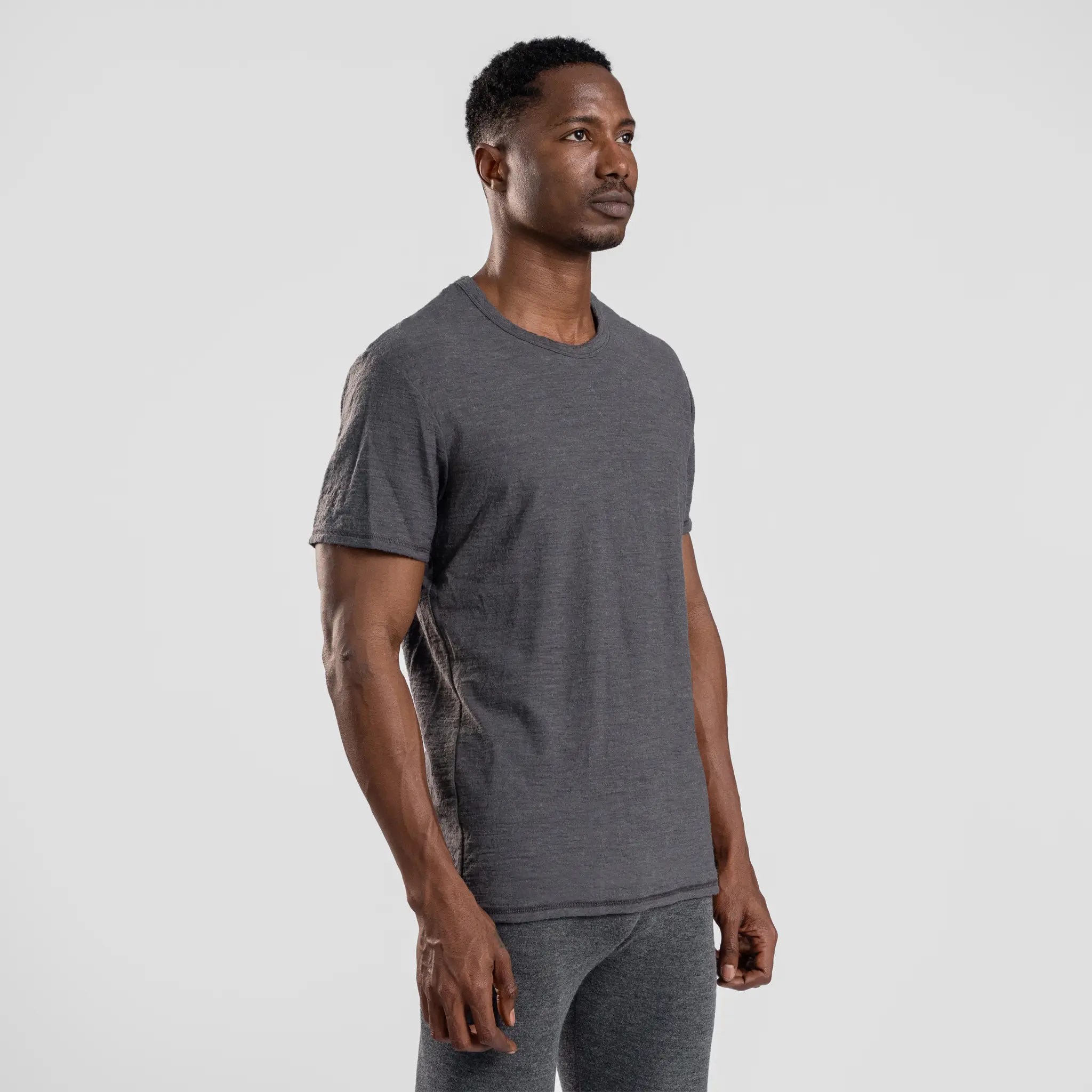 Men's Alpaca Wool T-Shirt: 160 Ultralight Crew Neck - Image 42