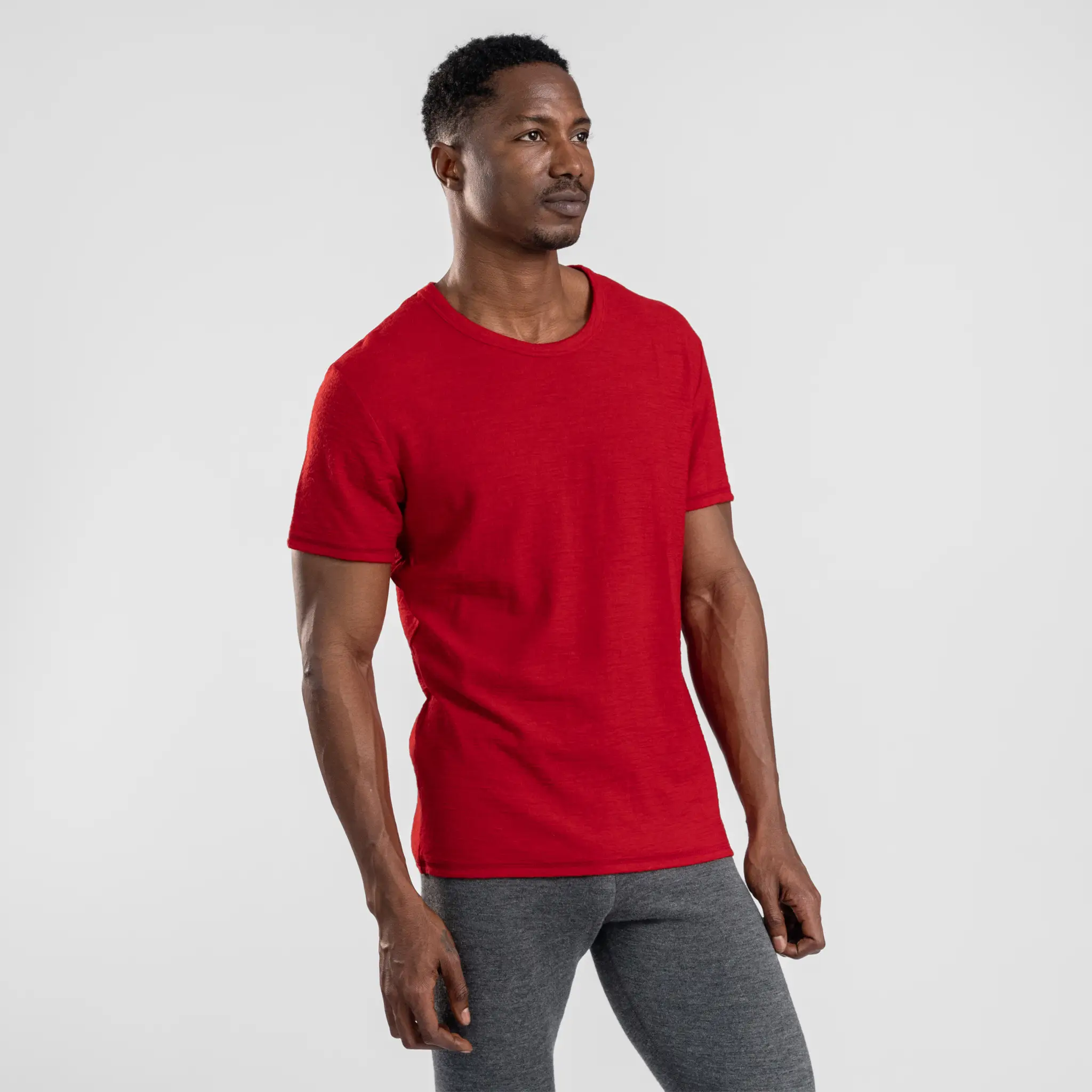Men's Alpaca Wool T-Shirt: 160 Ultralight Crew Neck - Image 46