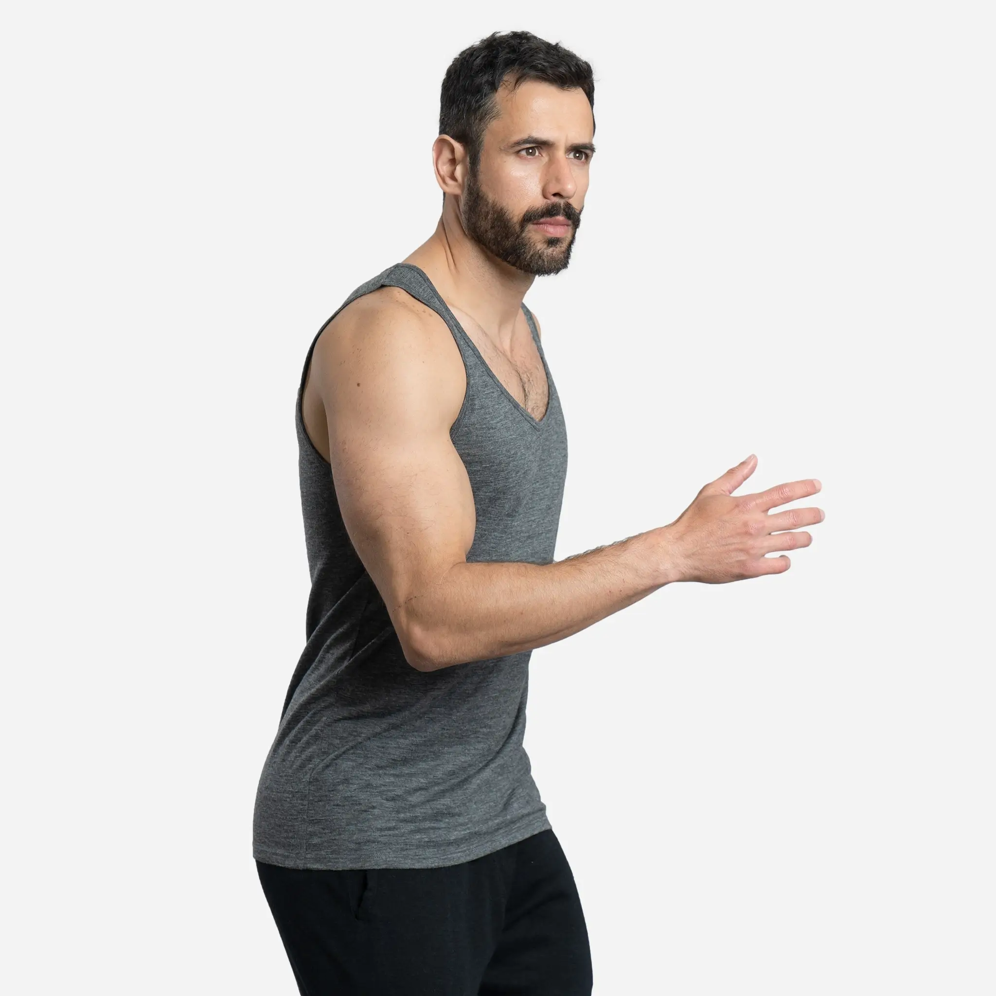 Men's Alpaca Wool Tank Top: 160 Ultralight - Image 12