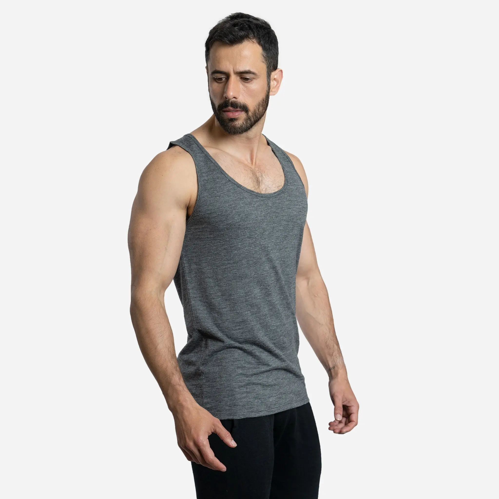 Men's Alpaca Wool Tank Top: 160 Ultralight - Image 13