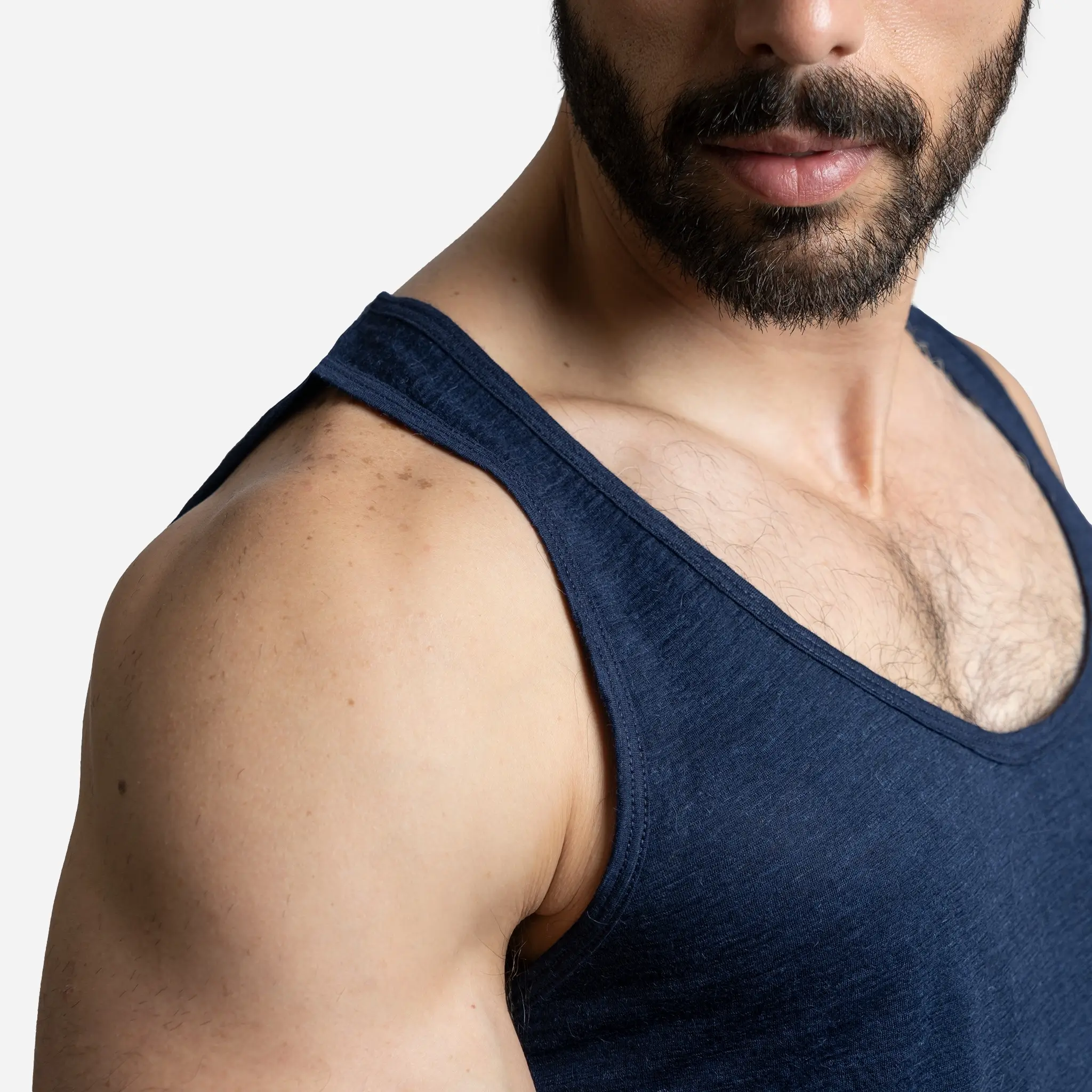 Men's Alpaca Wool Tank Top: 160 Ultralight - Image 5