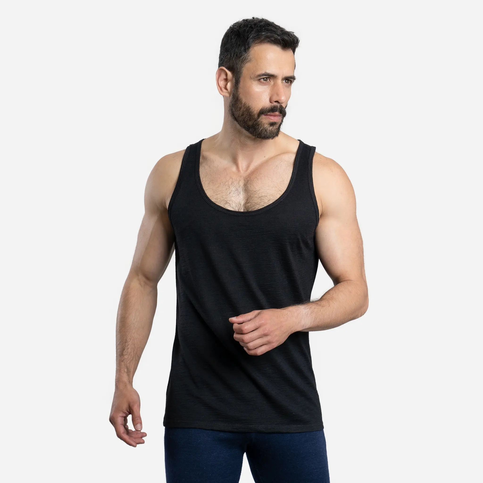 Men's Alpaca Wool Tank Top: 160 Ultralight - Image 6
