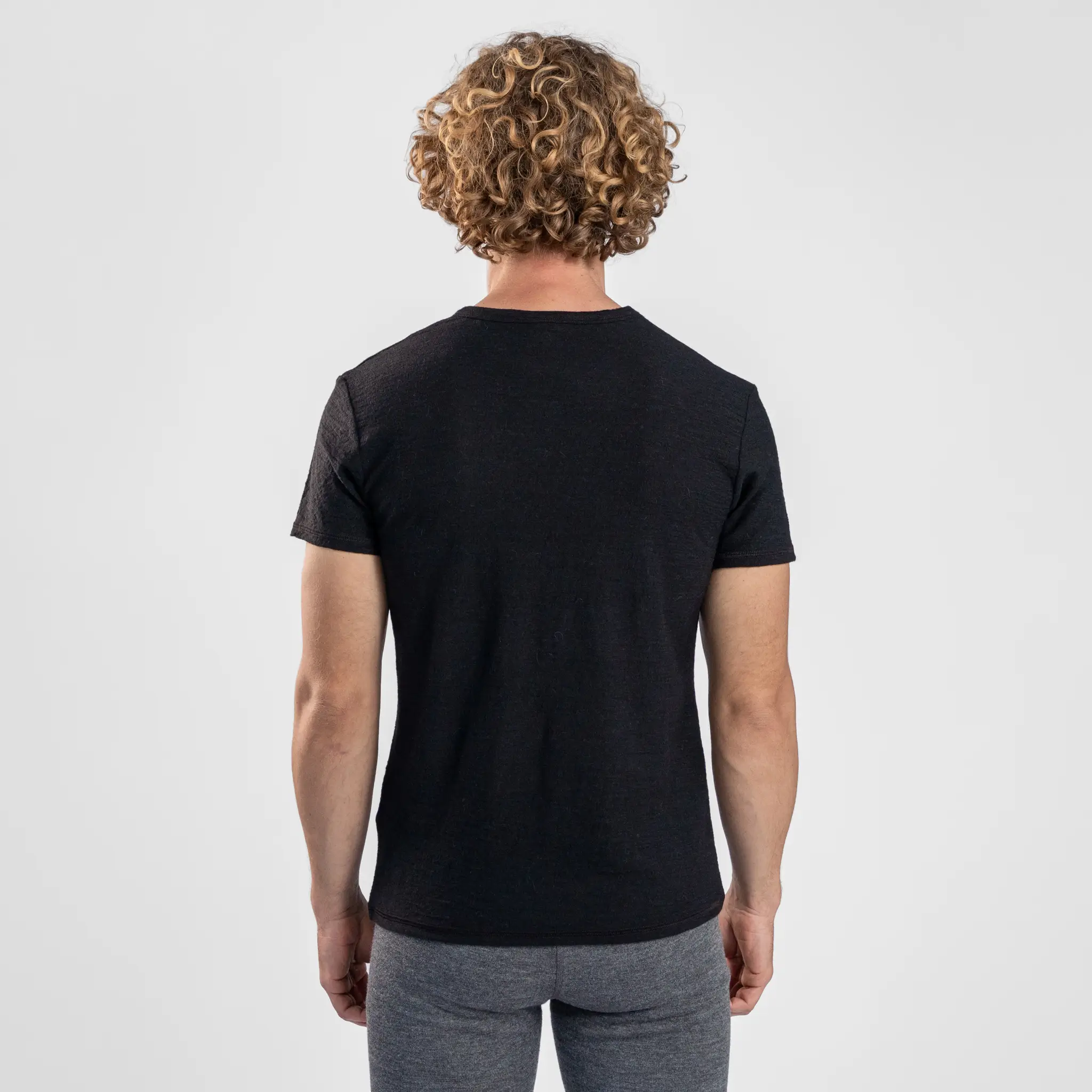Men's Alpaca Wool T-Shirt: 110 Featherweight Crew Neck - Image 3