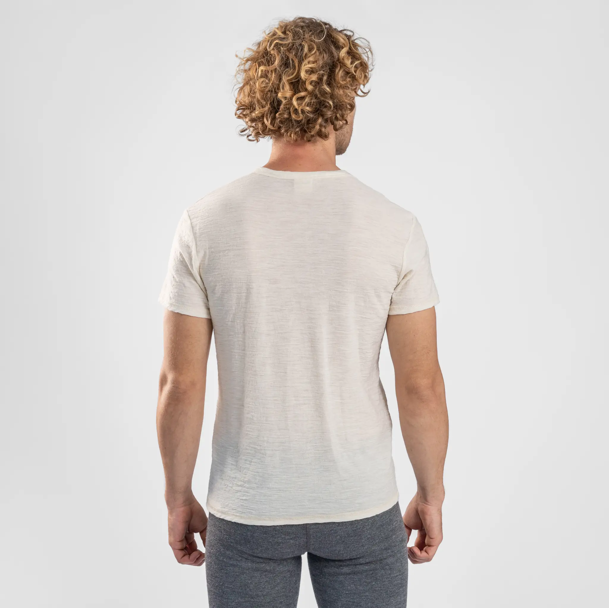 Men's Alpaca Wool T-Shirt: 110 Featherweight Crew Neck - Image 7