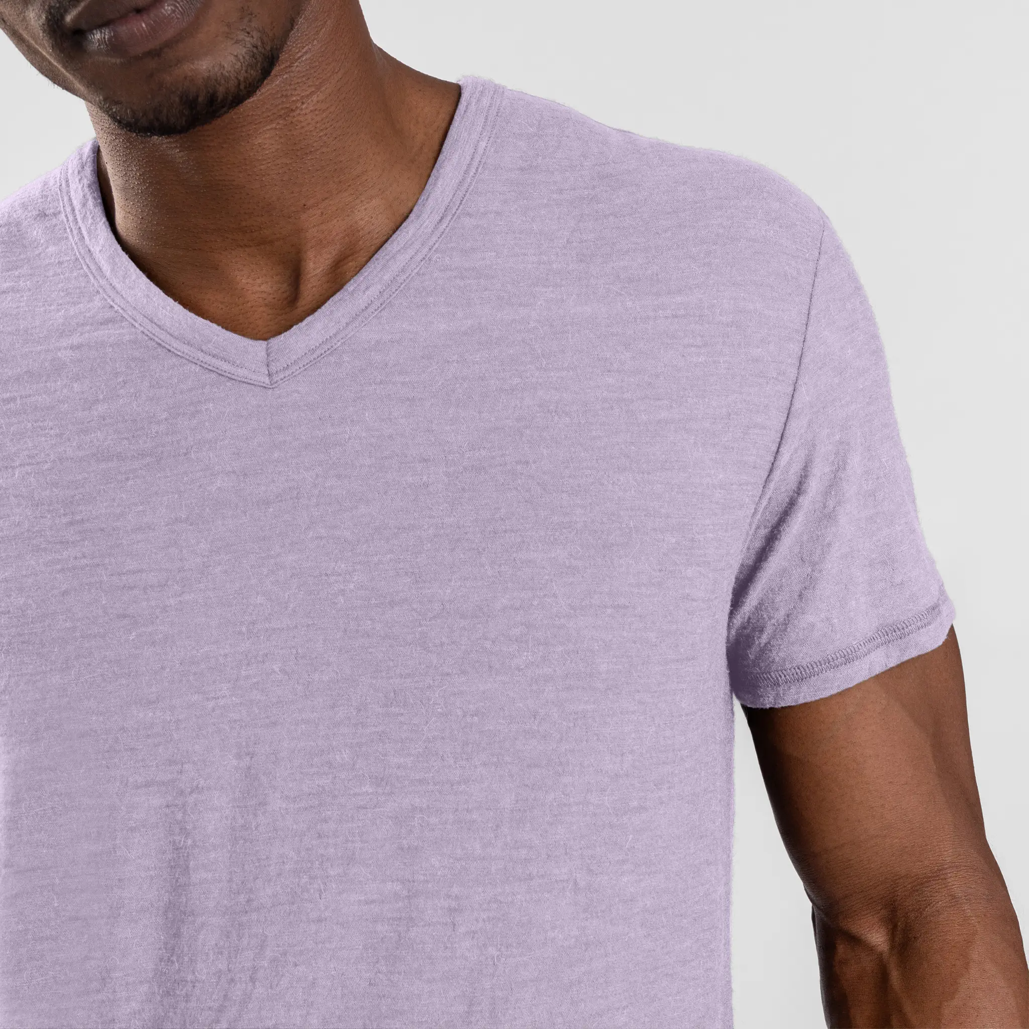 Men's Alpaca Wool T-Shirt: 160 Ultralight V-Neck - Image 28