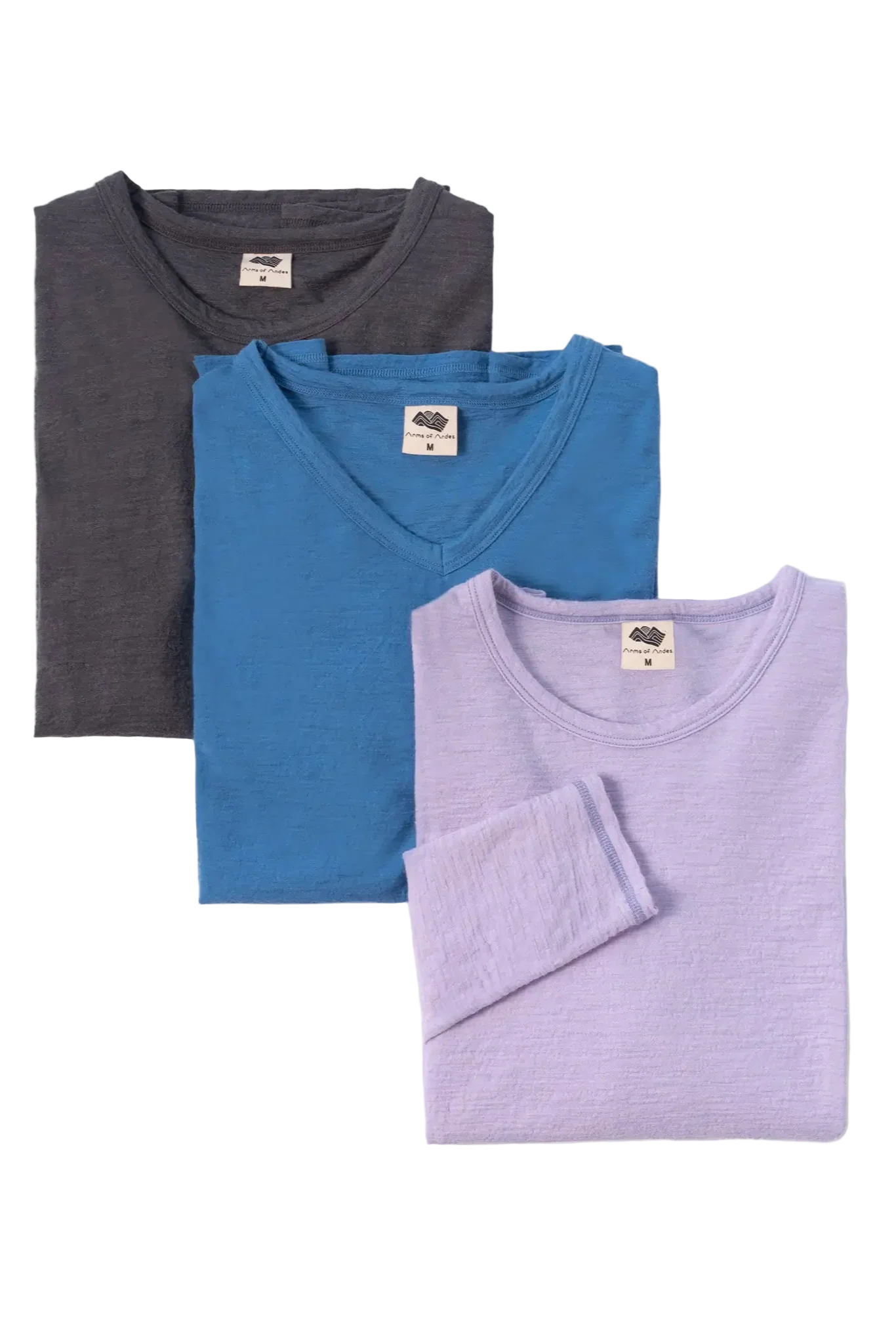 Mix 3 Pack Bundle - Men's Alpaca Wool T-Shirts: 160 Ultralight - Image 155