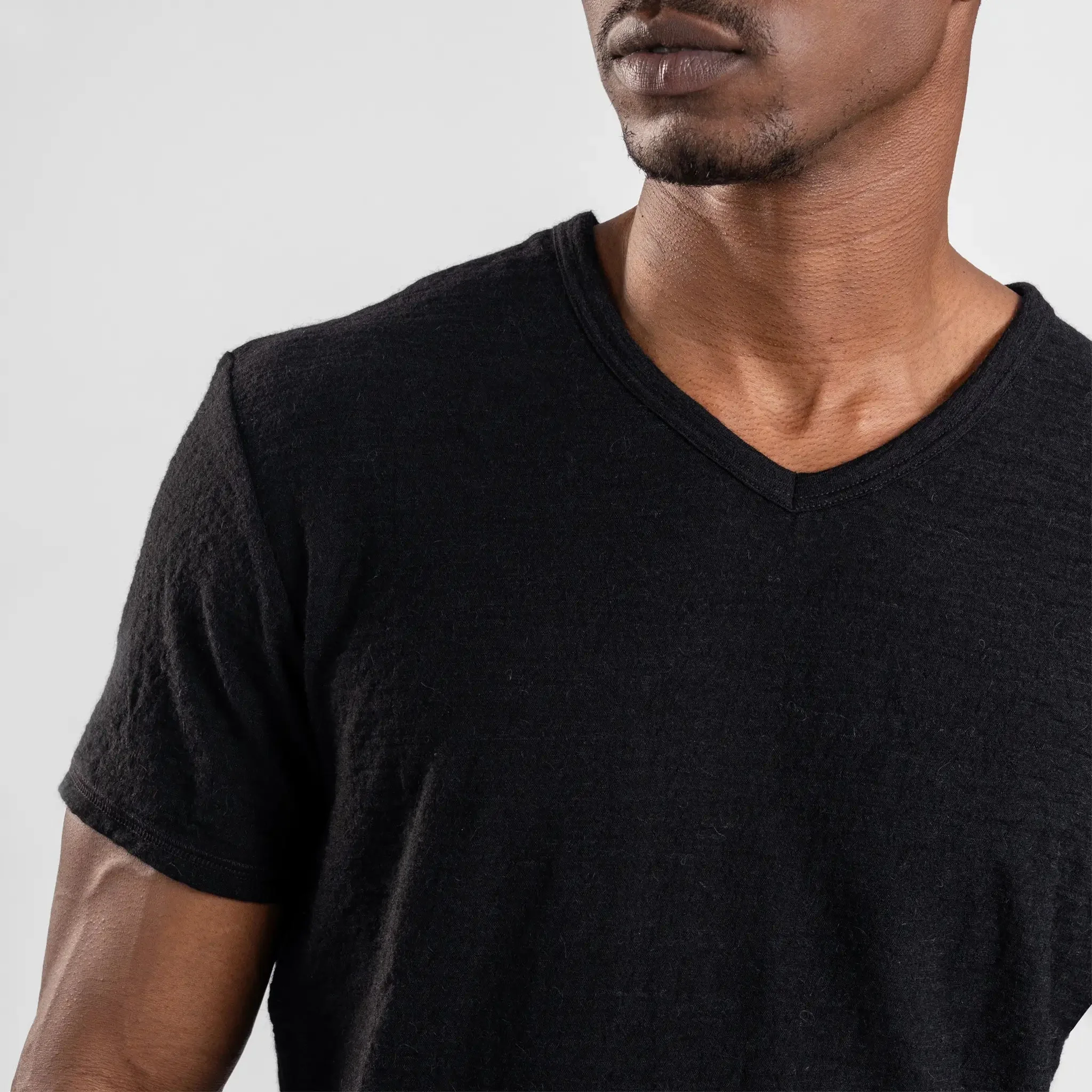 3 Pack Bundle - Men's Alpaca Wool T-Shirt: 160 Ultralight V-Neck - Image 51