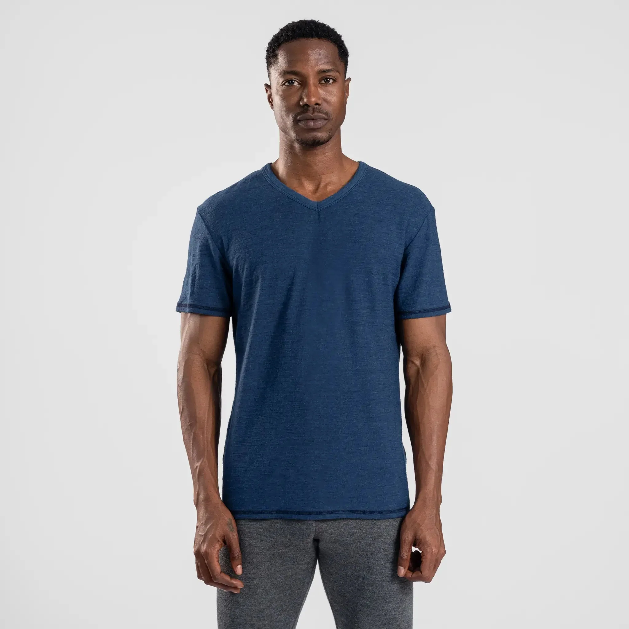 3 Pack Bundle - Men's Alpaca Wool T-Shirt: 160 Ultralight V-Neck - Image 37