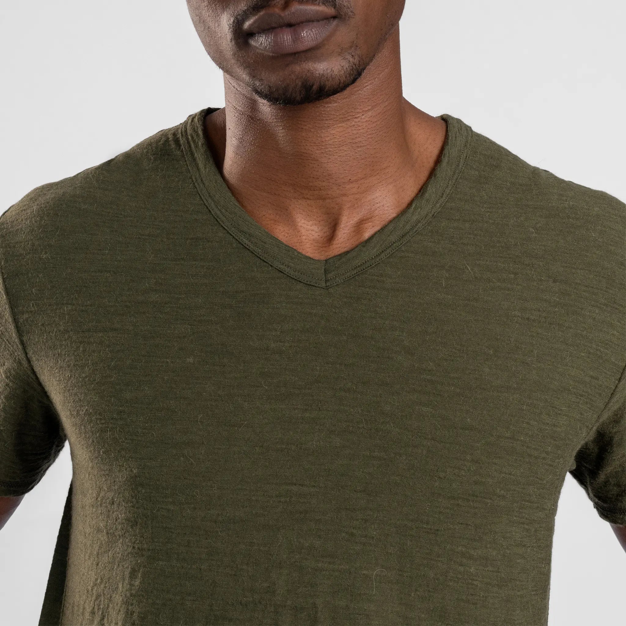 3 Pack Bundle - Men's Alpaca Wool T-Shirt: 160 Ultralight V-Neck - Image 46