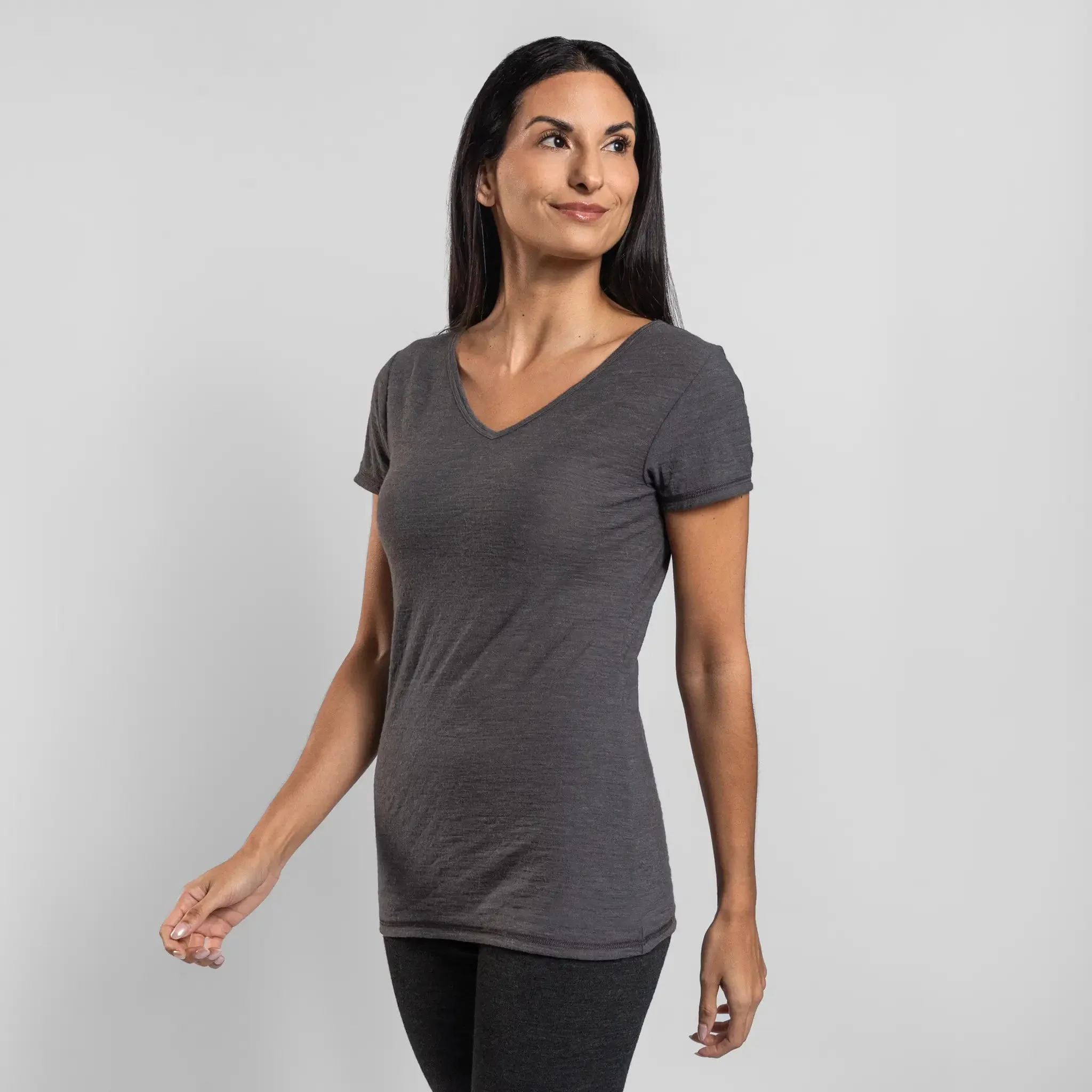 3 Pack Bundle - Women's Alpaca Wool T-Shirt: 160 Ultralight V-Neck - Image 29