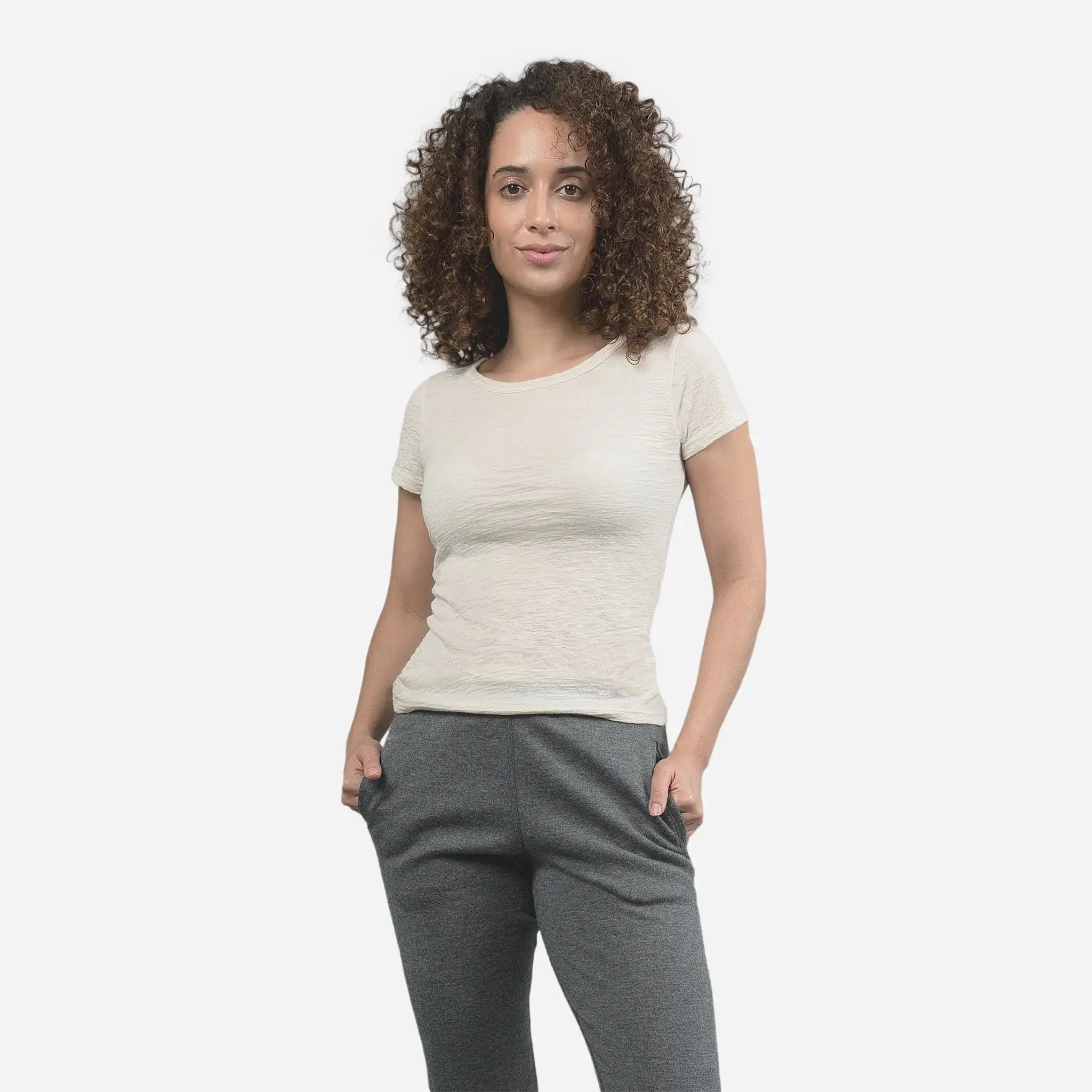 3 Pack Bundle - Women's Alpaca Wool T-Shirt: 160 Ultralight Crew Neck - Image 30