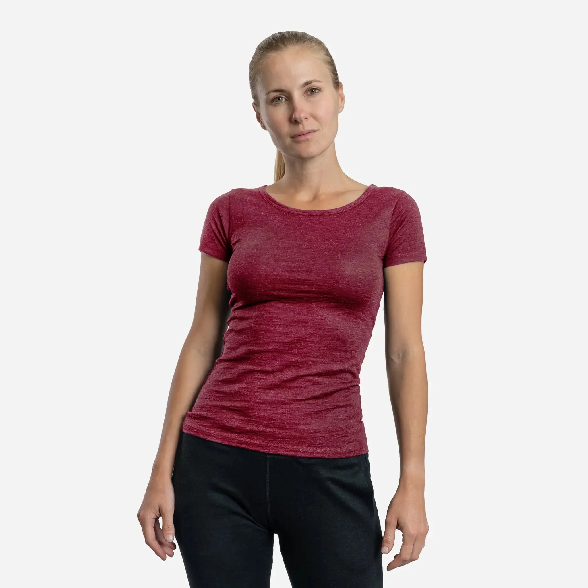 3 Pack Bundle - Women's Alpaca Wool T-Shirt: 160 Ultralight Crew Neck - Image 43