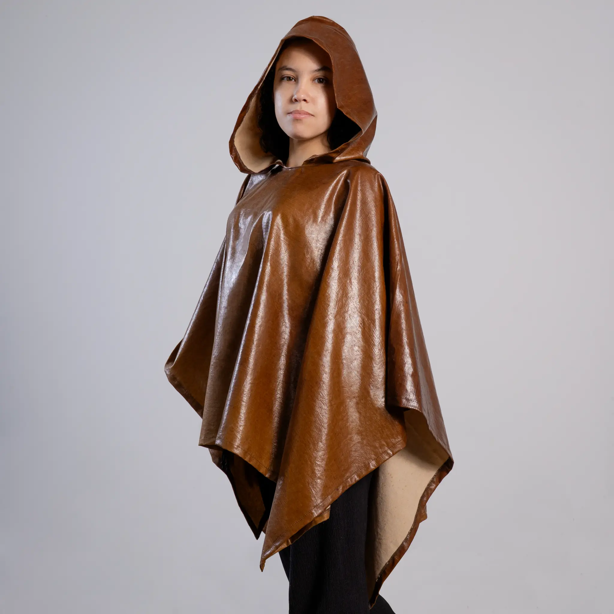 Plastic-Free Waterproof Hooded Rain Poncho - Image 6