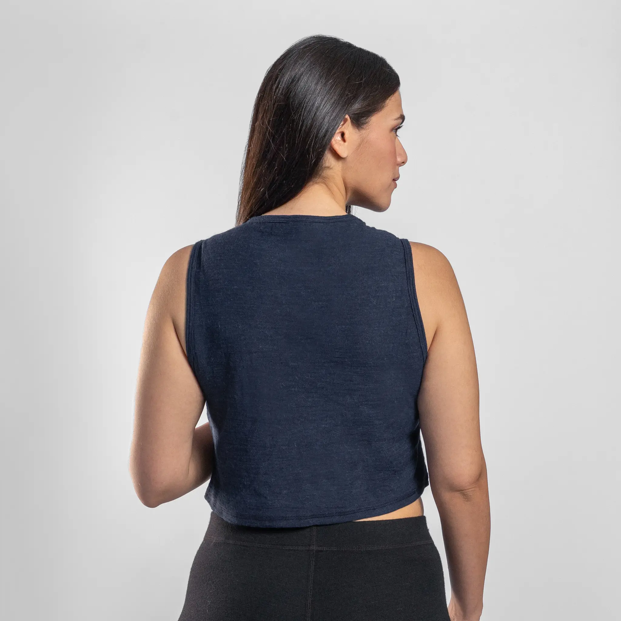 Women's Alpaca Wool Crop Tank Top: 160 Ultralight - Image 11