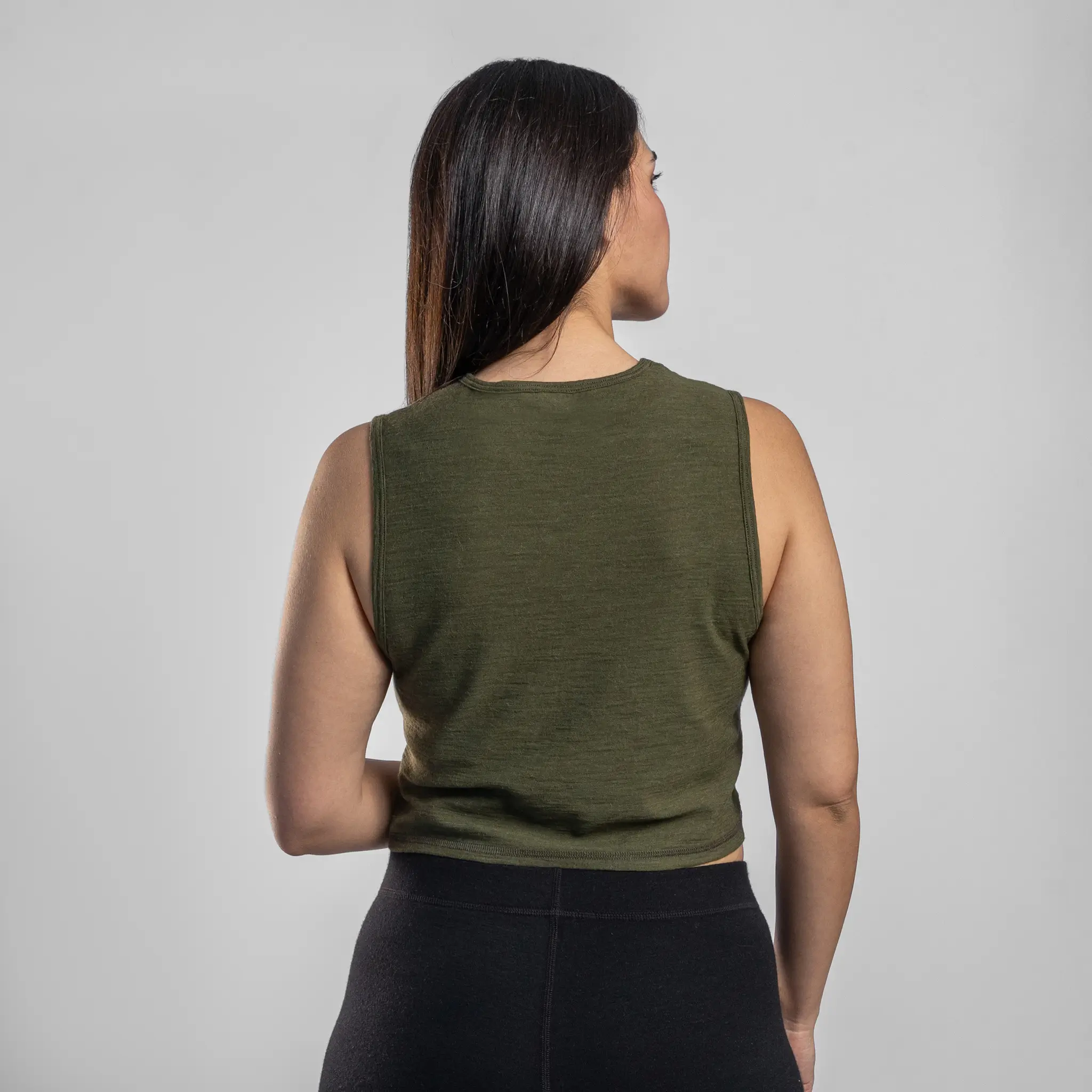 Women's Alpaca Wool Crop Tank Top: 160 Ultralight - Image 19