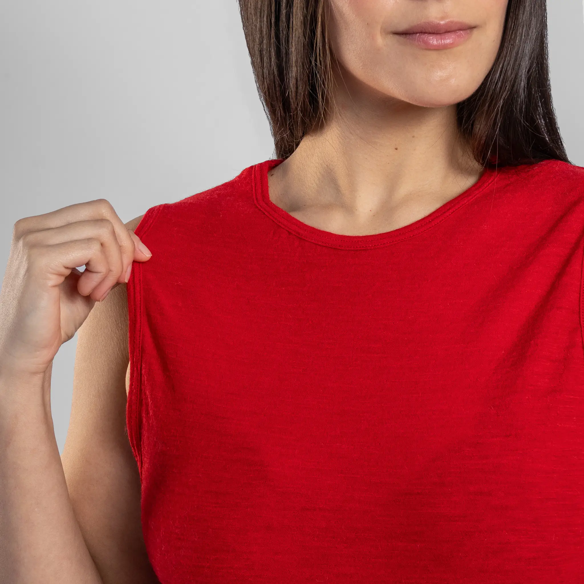 Women's Alpaca Wool Crop Tank Top: 160 Ultralight - Image 28