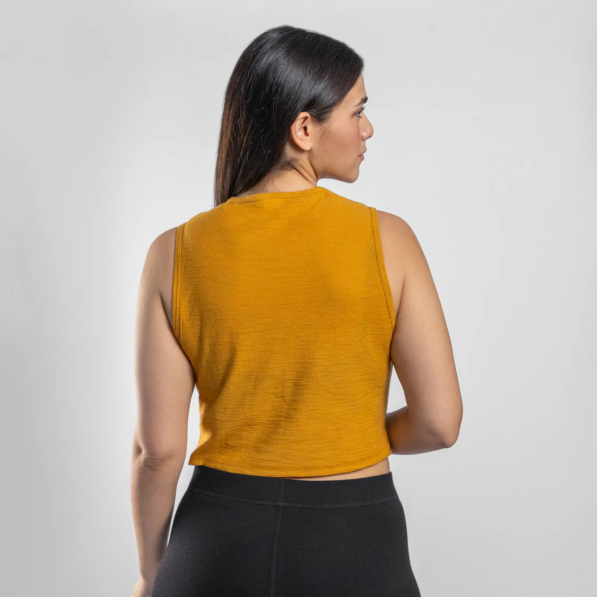 Women's Alpaca Wool Crop Tank Top: 160 Ultralight - Image 3