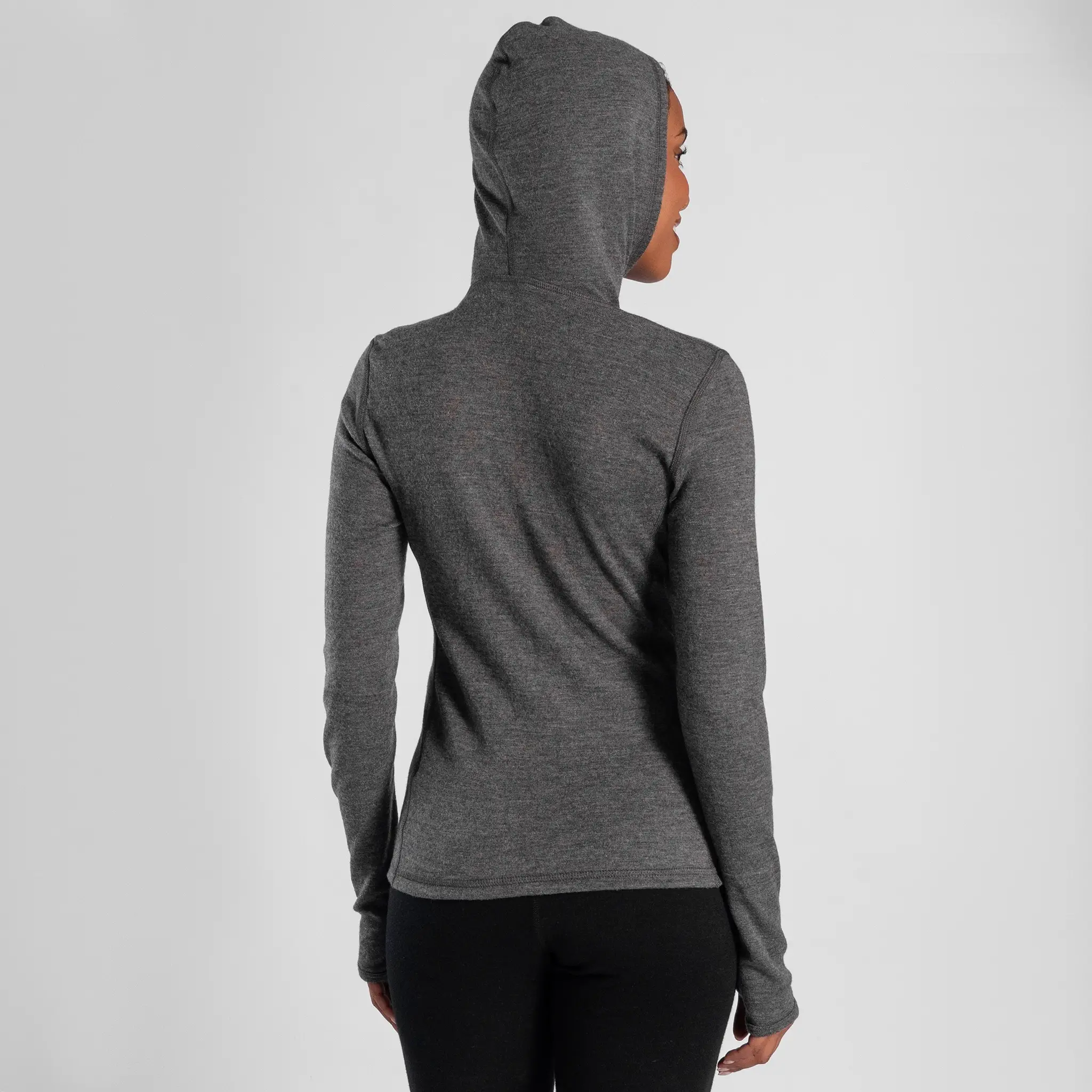 Women's Alpaca Wool Hoodie: 300 Lightweight Half-Zip - Image 10