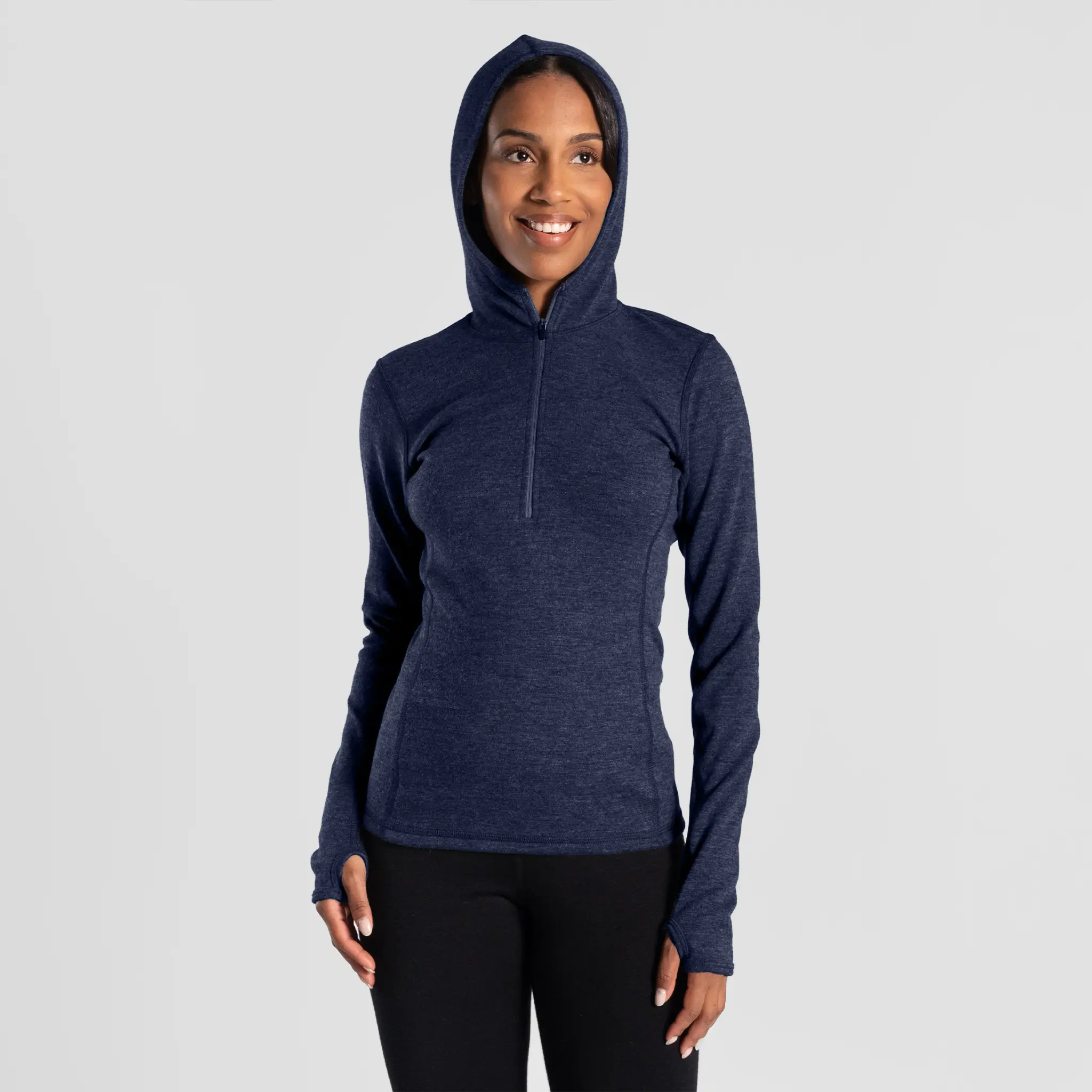 Women's Alpaca Wool Hoodie: 300 Lightweight Half-Zip - Image 19