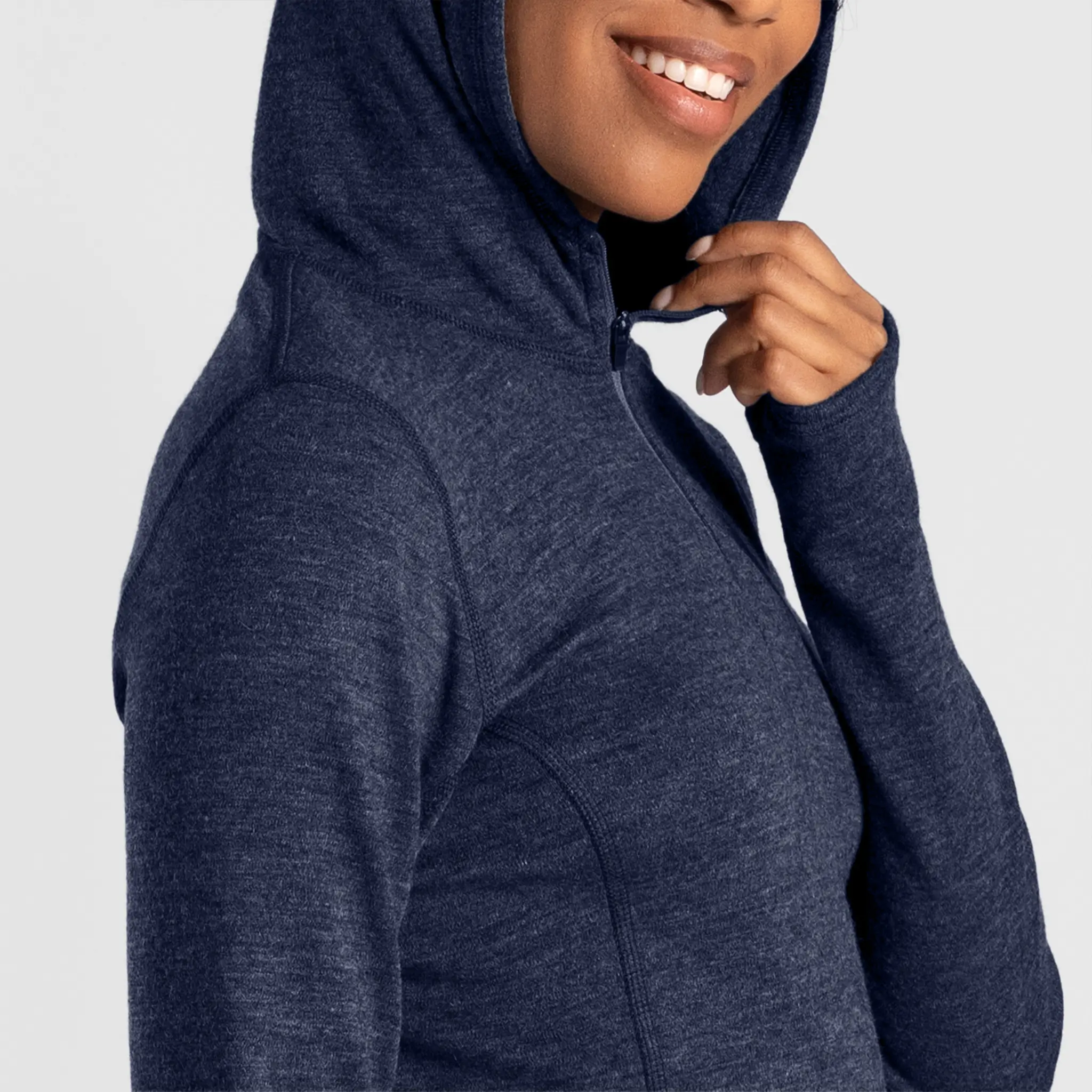 Women's Alpaca Wool Hoodie: 300 Lightweight Half-Zip - Image 22