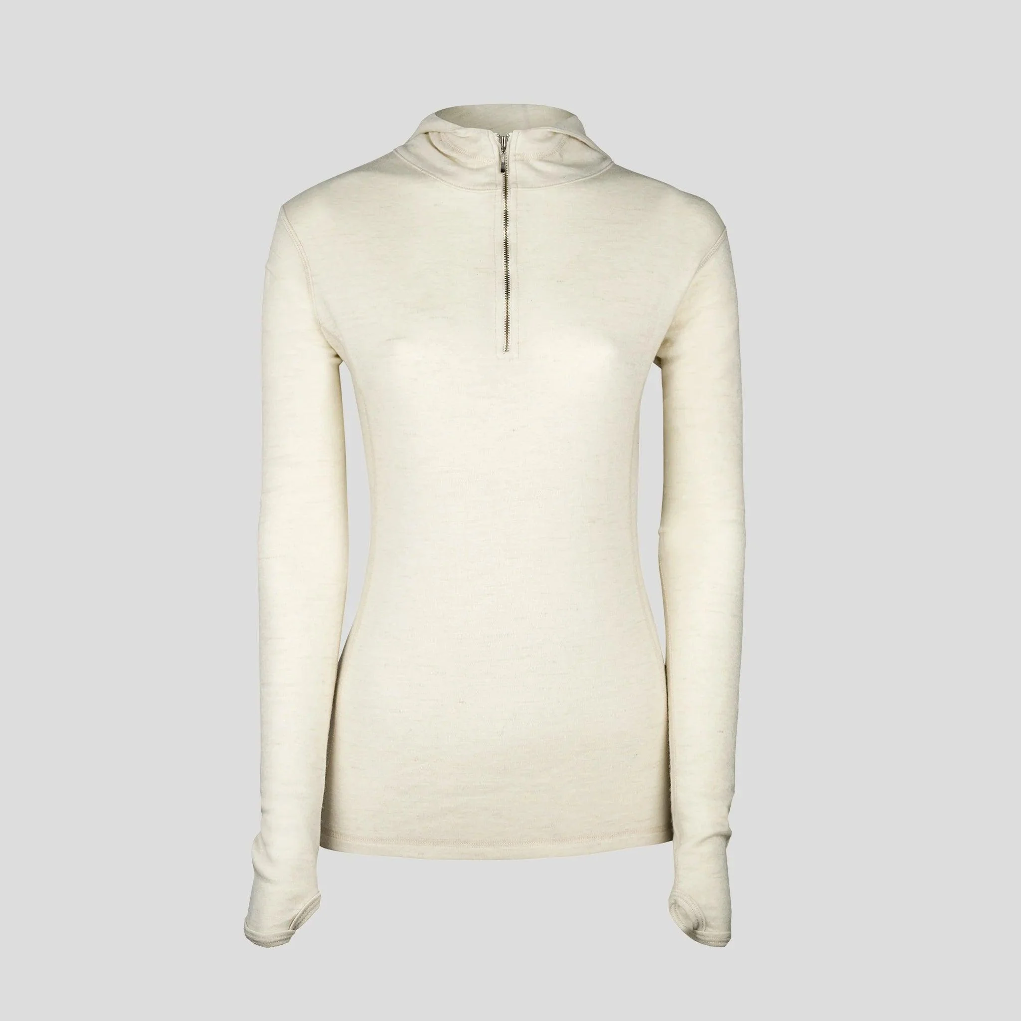 Women's Alpaca Wool Hoodie: 300 Lightweight Half-Zip - Image 3