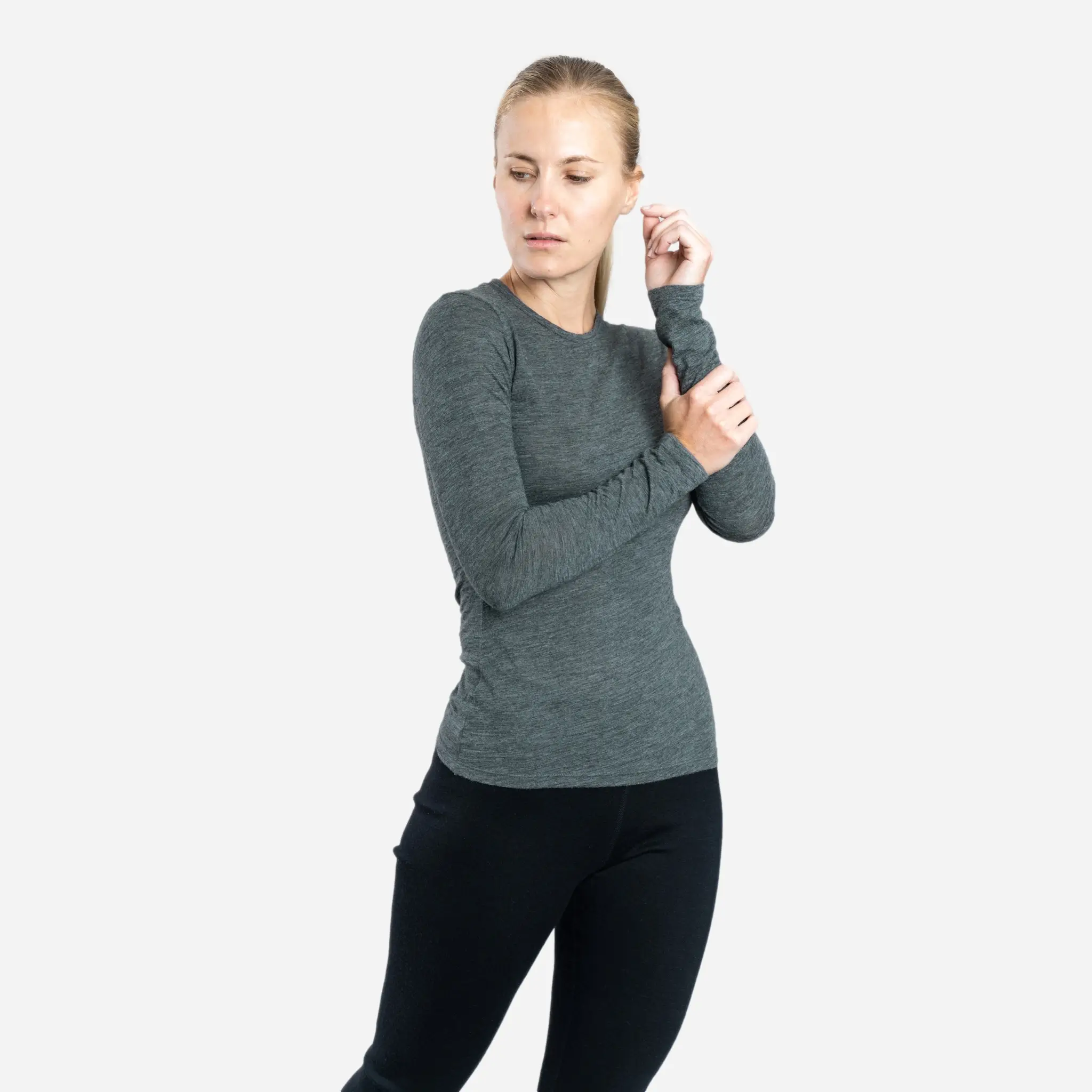 Women's Alpaca Wool Long Sleeve T-Shirt: 160 Ultralight - Image 12