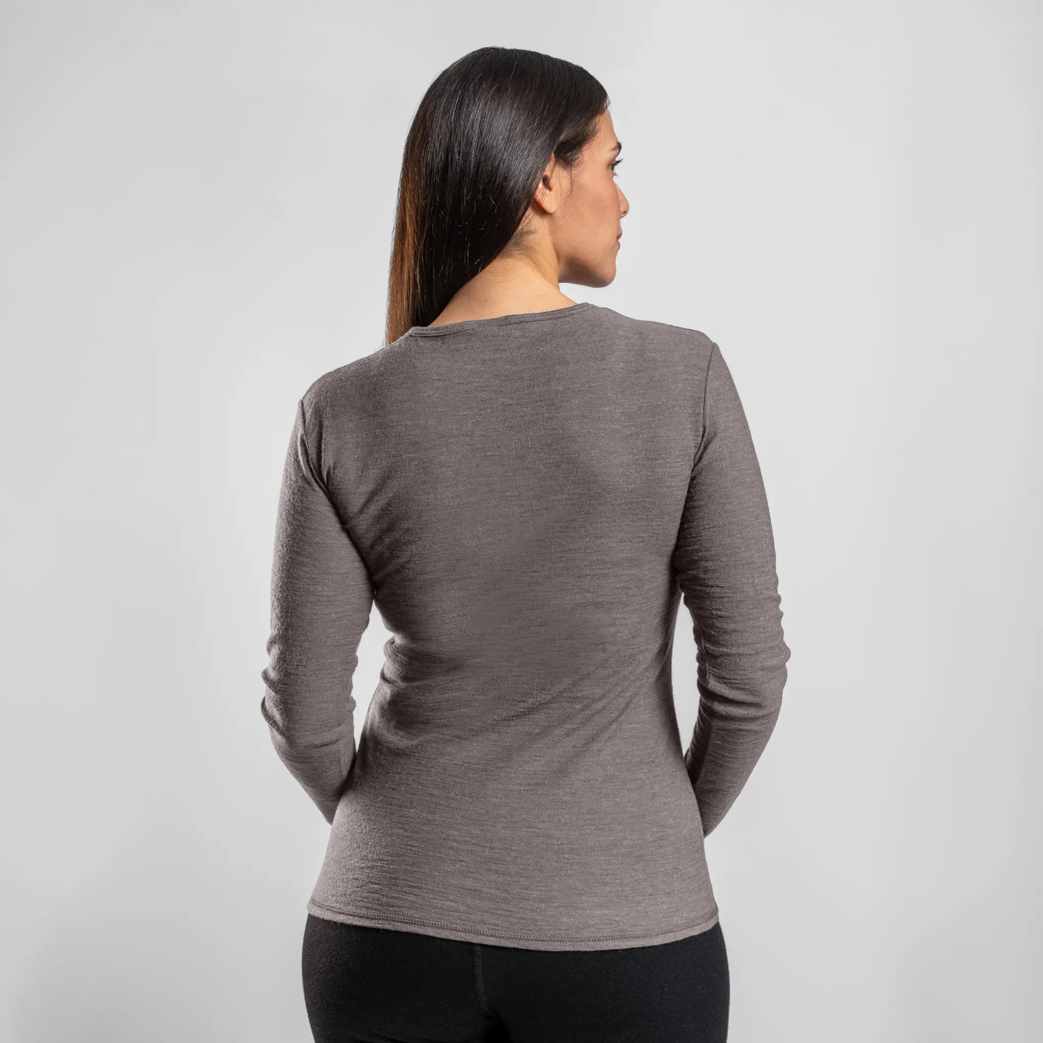 Women's Alpaca Wool Long Sleeve T-Shirt: 160 Ultralight - Image 43