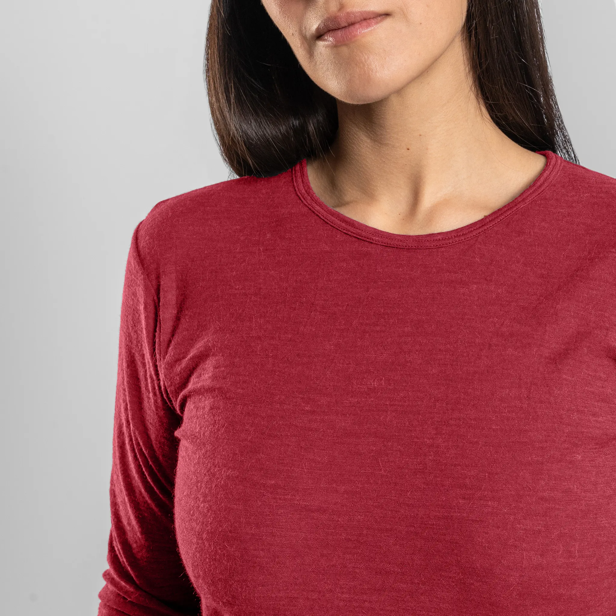 Women's Alpaca Wool Long Sleeve T-Shirt: 160 Ultralight - Image 48
