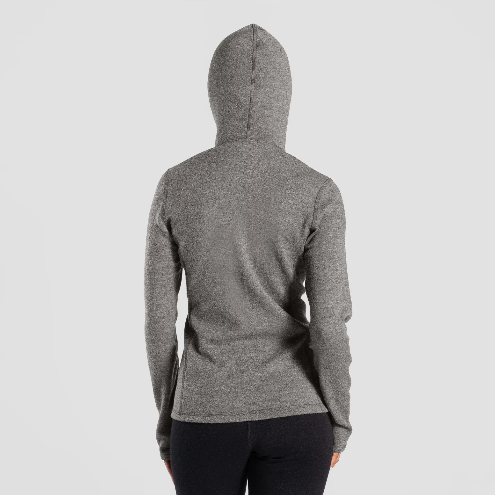 Women's Alpaca Wool Hoodie Jacket: 420 Midweight Full-Zip - Image 19
