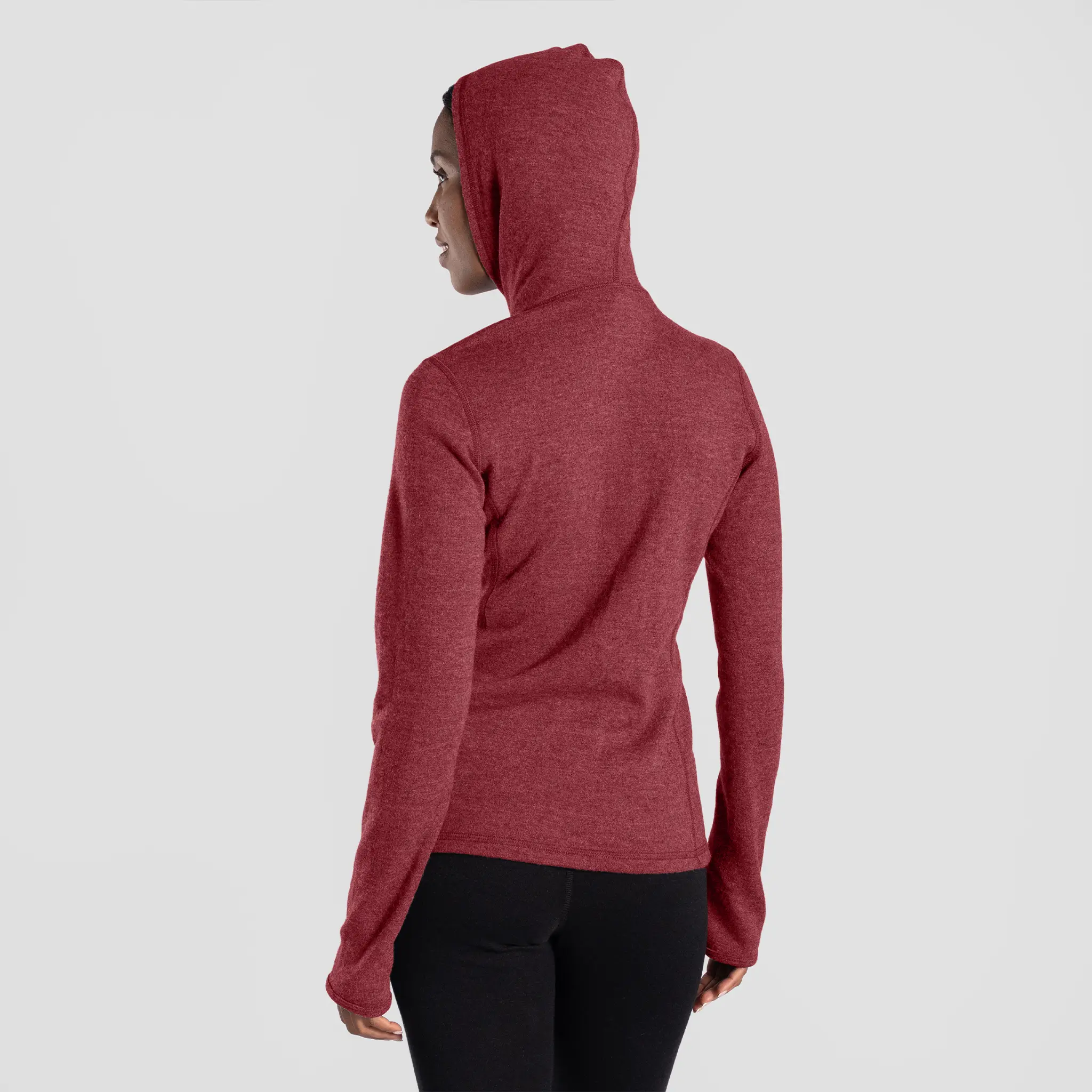 Women's Alpaca Wool Hoodie Jacket: 420 Midweight Full-Zip - Image 26
