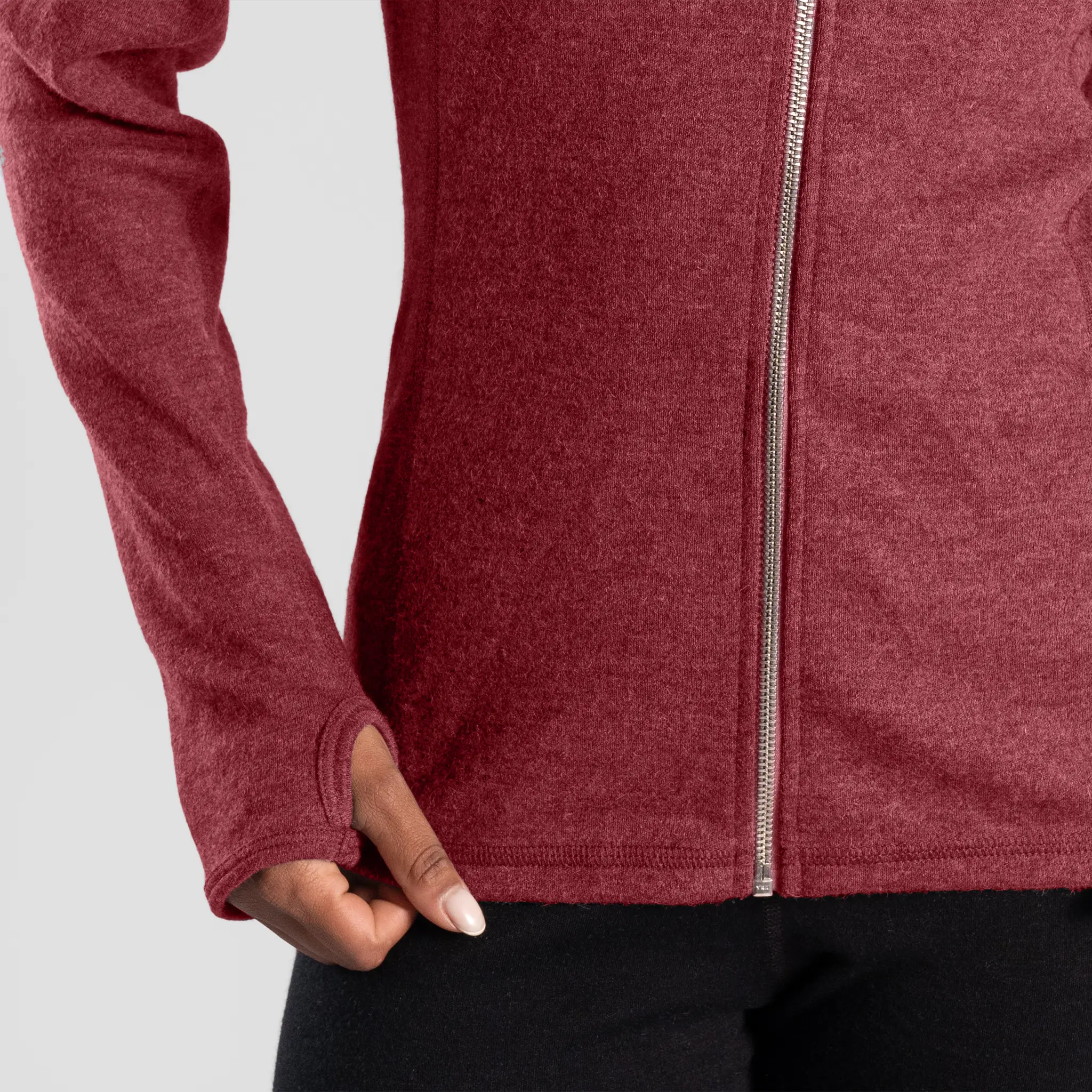 Women's Alpaca Wool Hoodie Jacket: 420 Midweight Full-Zip - Image 27