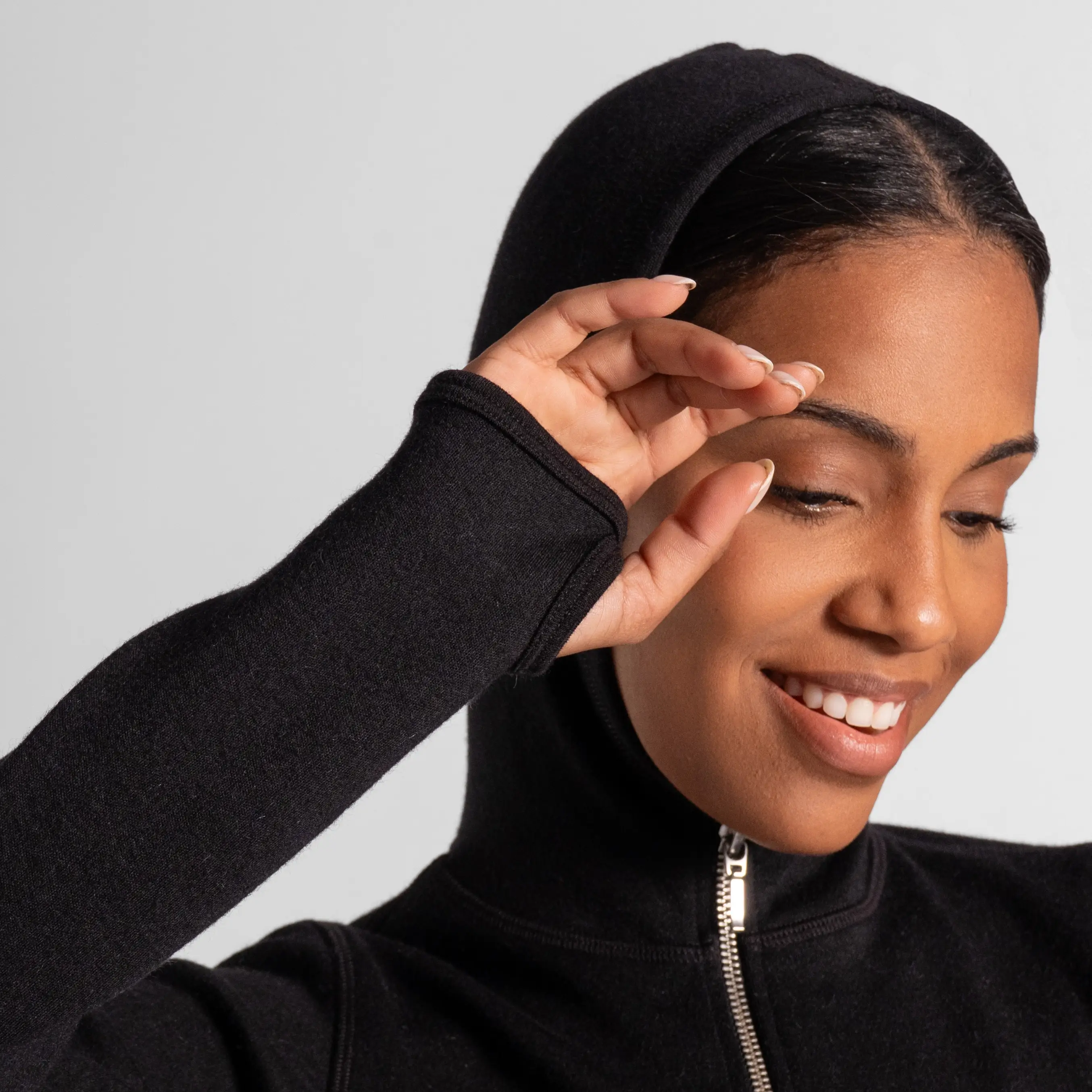 Women's Alpaca Wool Hoodie Jacket: 420 Midweight Full-Zip - Image 8