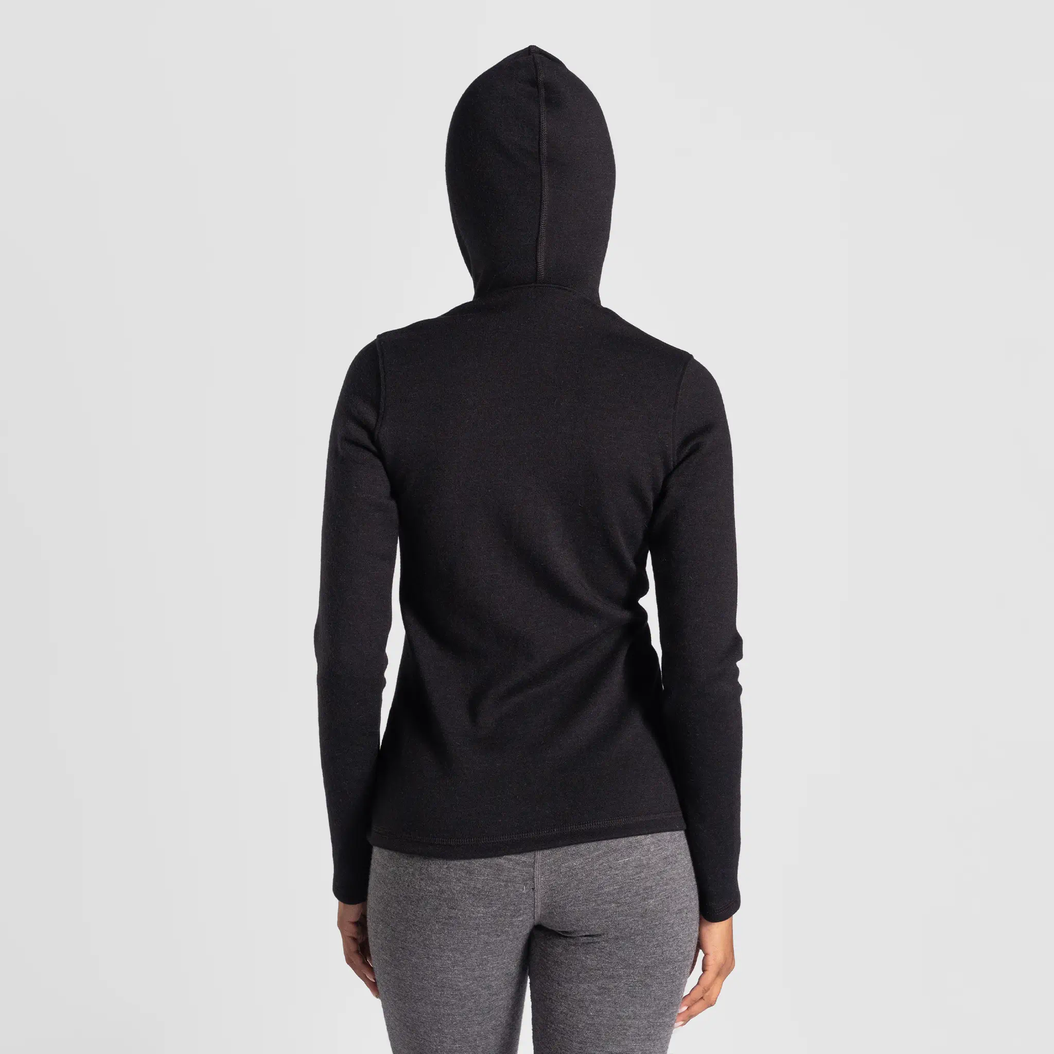 Women's Alpaca Wool Pullover Hoodie: 420 Midweight - Image 3