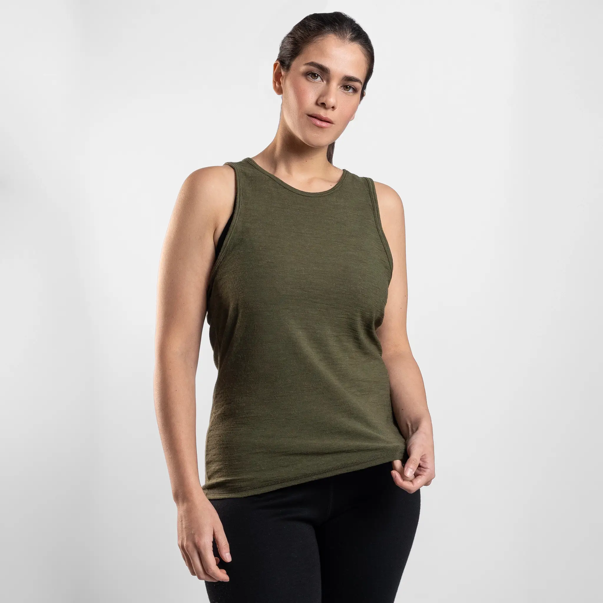 Women's Alpaca Wool Running Tank Top: 160 Ultralight - Image 29