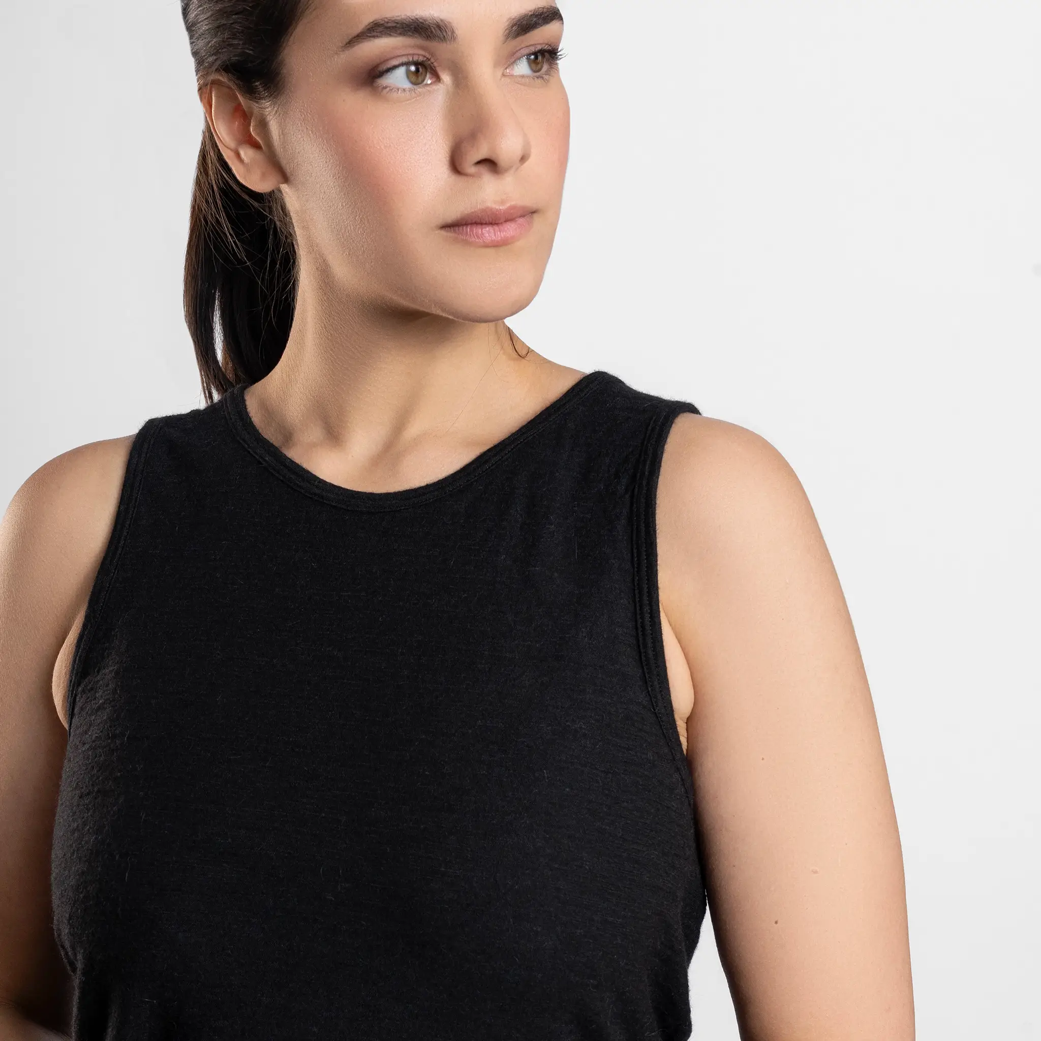 Women's Alpaca Wool Running Tank Top: 160 Ultralight - Image 8