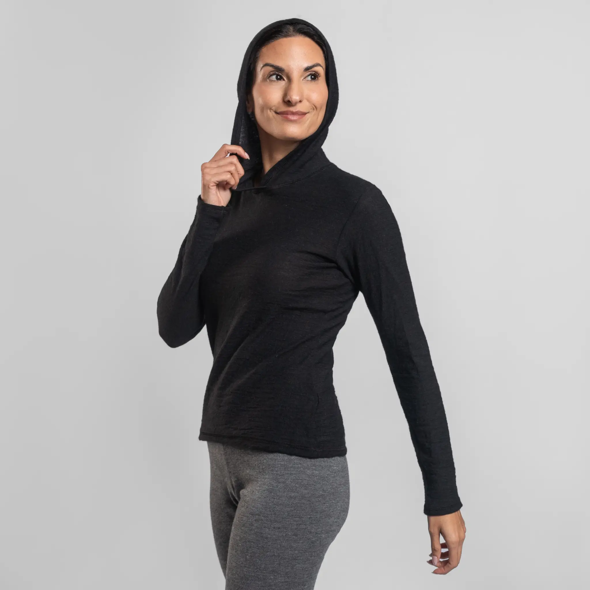 Women's Alpaca Wool Sun Hoodie: 160 Ultralight - Image 10