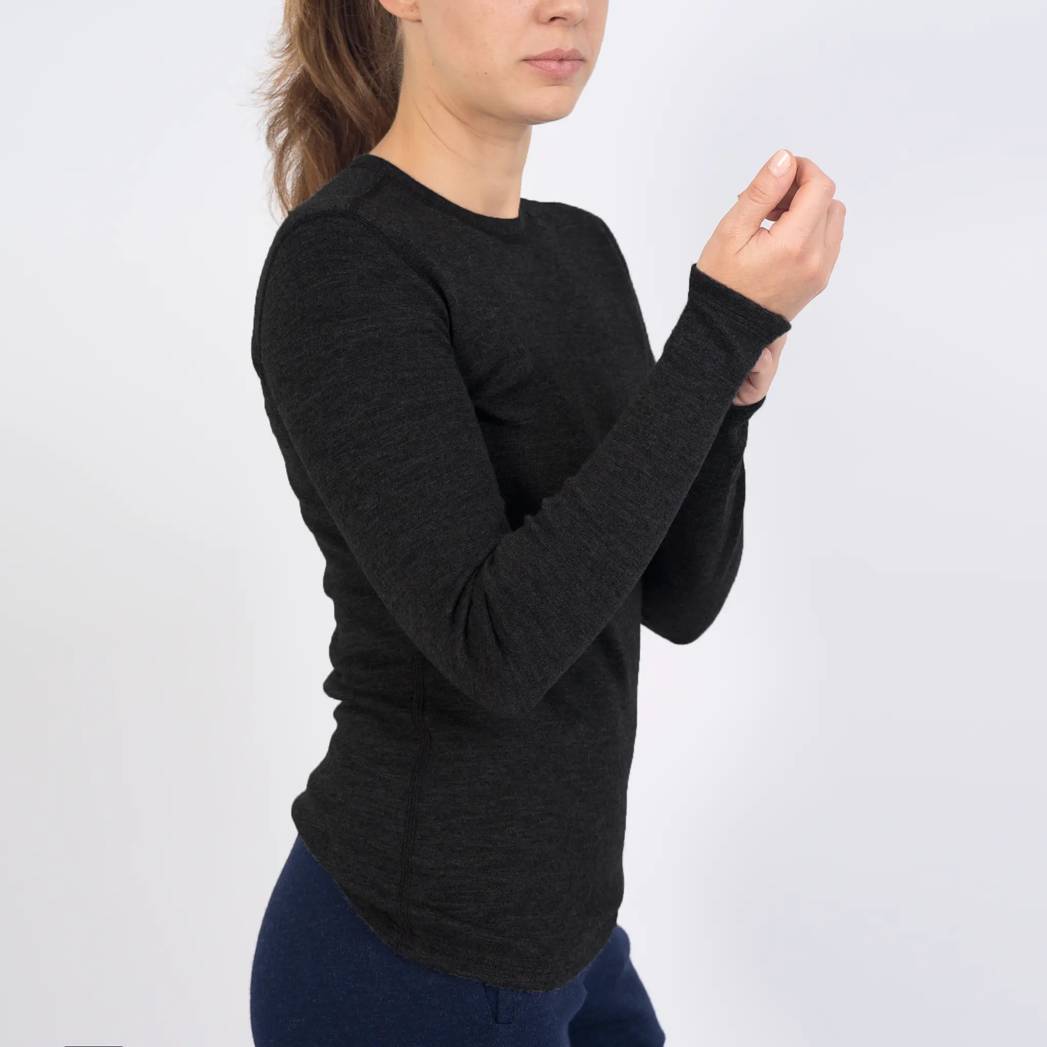 Women's Alpaca Wool Sweater: 420 Midweight - Image 3