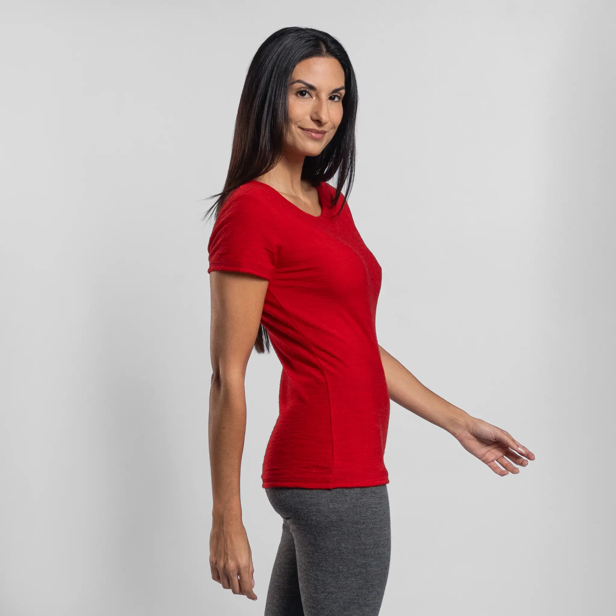 Women's Alpaca Wool T-Shirt: 160 Ultralight Crew Neck - Image 31
