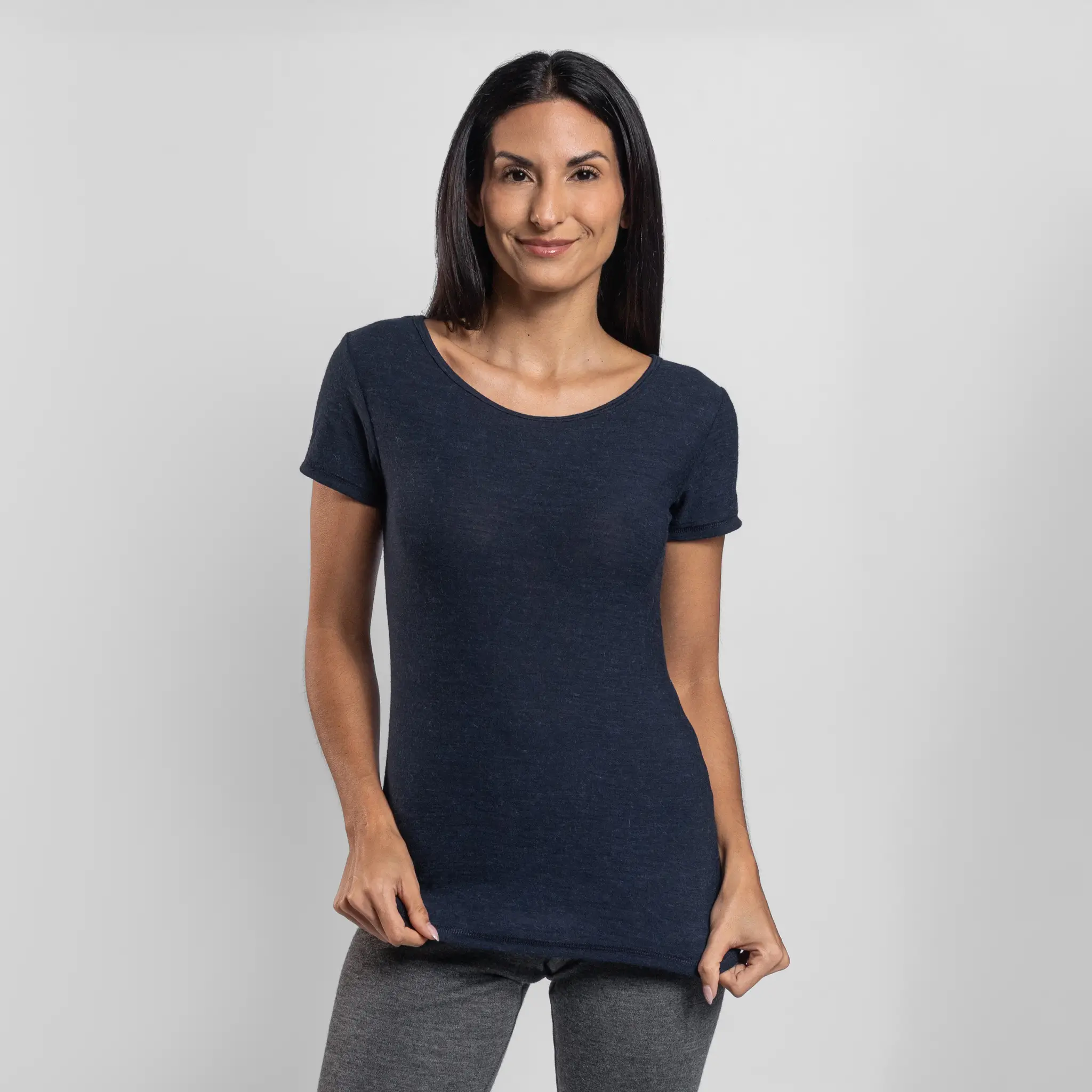Women's Alpaca Wool T-Shirt: 160 Ultralight Crew Neck - Image 38