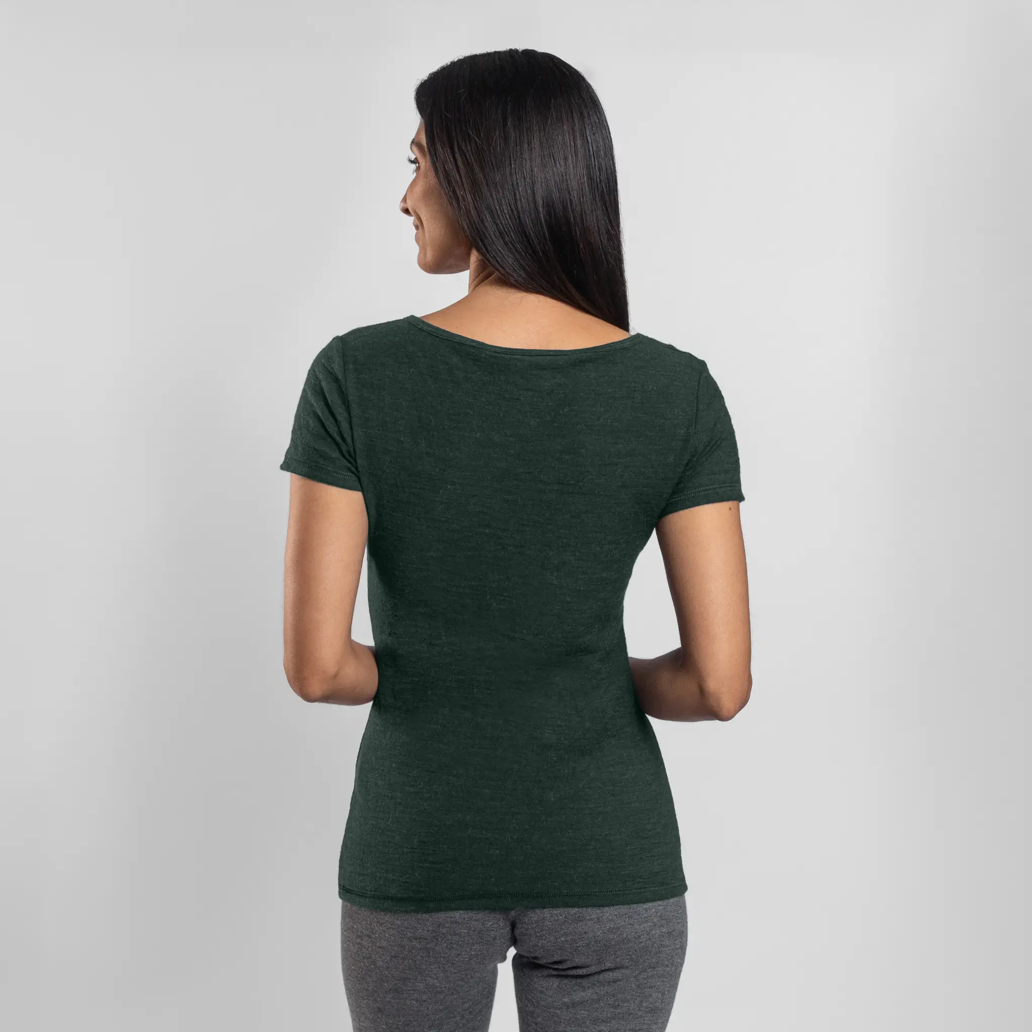 Women's Alpaca Wool T-Shirt: 160 Ultralight Crew Neck - Image 55